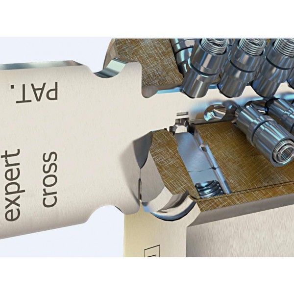 Wkładka bębenkowa z gałką KABA ExperT Cross 45G/45 system jednego klucza