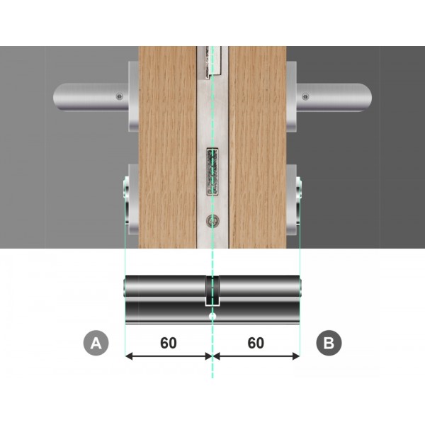Wkładka bębenkowa dwustronna LOB Comfort 60/60 system master key
