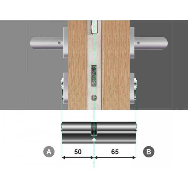 Wkładka bębenkowa dwustronna LOB Comfort 50/65 system master key