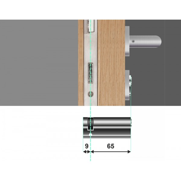 Wkładka bębenkowa jednostronna LOB Comfort 9/65 system master key