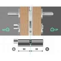 Wkładka bębenkowa z gałką LOB Comfort Plus 60/60 system master key