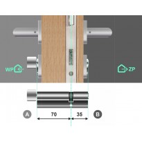 Wkładka bębenkowa z gałką LOB Comfort Plus 70/35 system master key