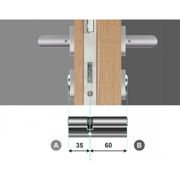 Wkładka bębenkowa dwustronna LOB Optima 35/60 system master key