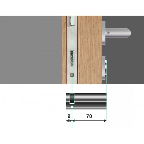 Wkładka bębenkowa jednostronna LOB Optima 9/80 system master key