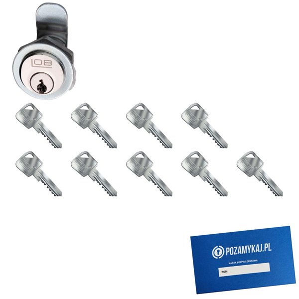Zamek LOB ZKT2 + 9 kluczy w zestawie