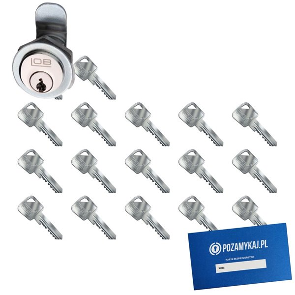 Zamek LOB ZKT2 + 17 kluczy w zestawie