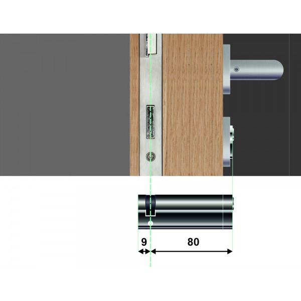 Wkładka bębenkowa jednostronna 9/80 LOB Comfort NG System Master Key