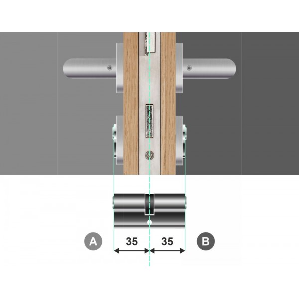 Wkładka bębenkowa dwustronna 35/35 LOB Comfort Plus NG System Master Key