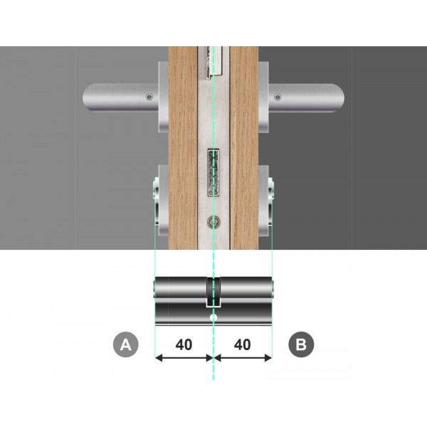 Wkładka bębenkowa dwustronna 40/40 LOB Comfort Plus NG System Master Key