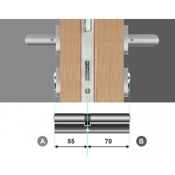 Wkładka bębenkowa dwustronna 55/70 LOB Comfort Plus NG System Master Key