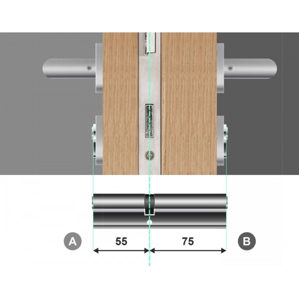Wkładka bębenkowa dwustronna 55/75 LOB Comfort Plus NG System Master Key
