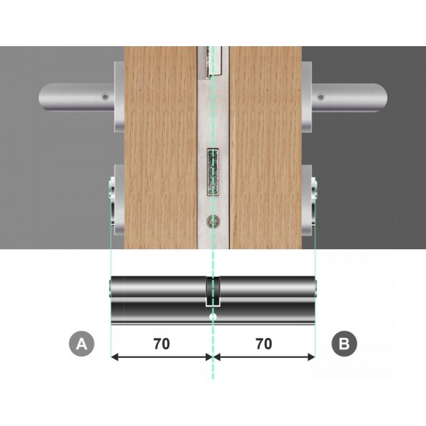 Wkładka bębenkowa dwustronna 70/70 LOB Comfort Plus NG System Master Key