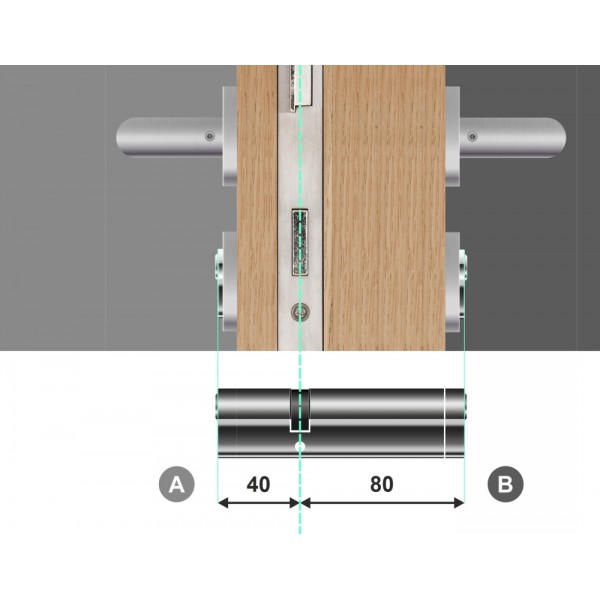 Wkładka bębenkowa z bezpiecznym sprzęgłem 40/80 LOB Comfort Plus NG System Master Key