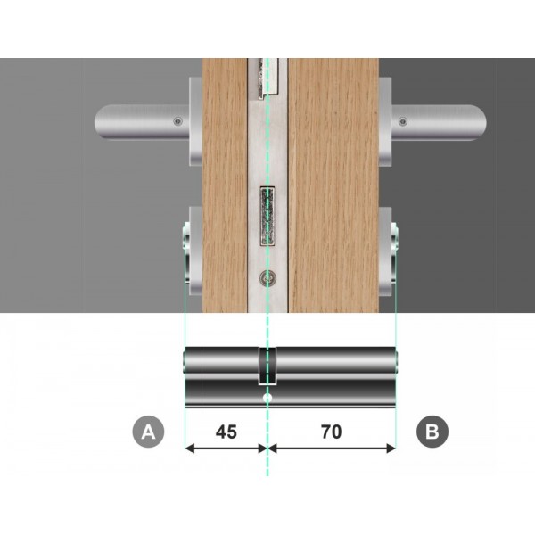 Wkładka bębenkowa z bezpiecznym sprzęgłem 45/70 LOB Comfort Plus NG System Master Key