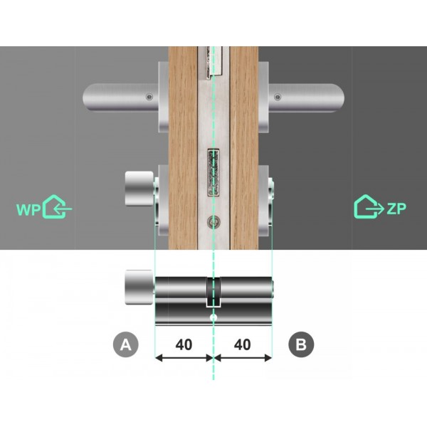 Wkładka bębenkowa z gałką 40G/40 LOB Comfort NG System Master Key