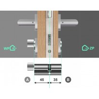 Wkładka bębenkowa z gałką 45G/35 LOB Comfort NG System Master Key