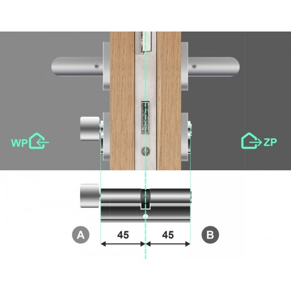 Wkładka bębenkowa z gałką 45G/45 LOB Comfort NG System Master Key