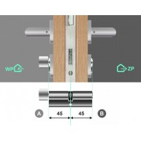 Wkładka bębenkowa z gałką 45G/45 LOB Comfort NG System Master Key