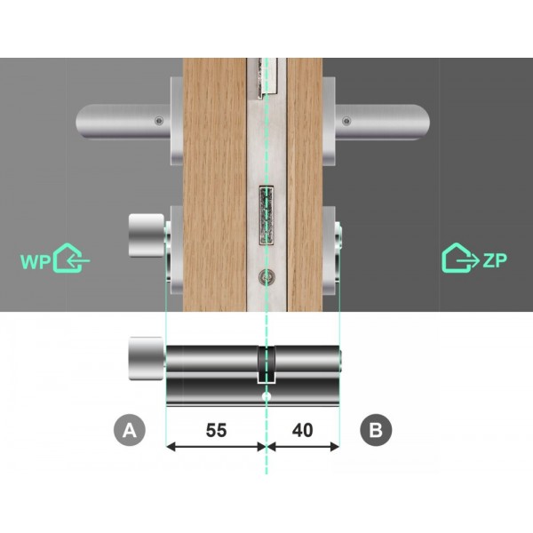 Wkładka bębenkowa z gałką 55G/40 LOB Comfort NG System Master Key