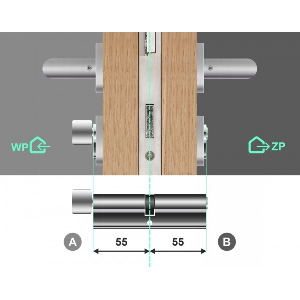 Wkładka bębenkowa z gałką 55G/55 LOB Comfort NG System Master Key