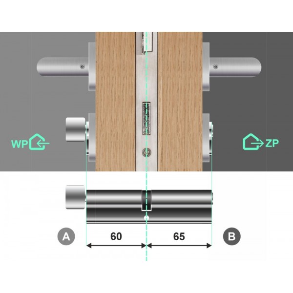 Wkładka bębenkowa z gałką 60G/65 LOB Comfort NG System Master Key