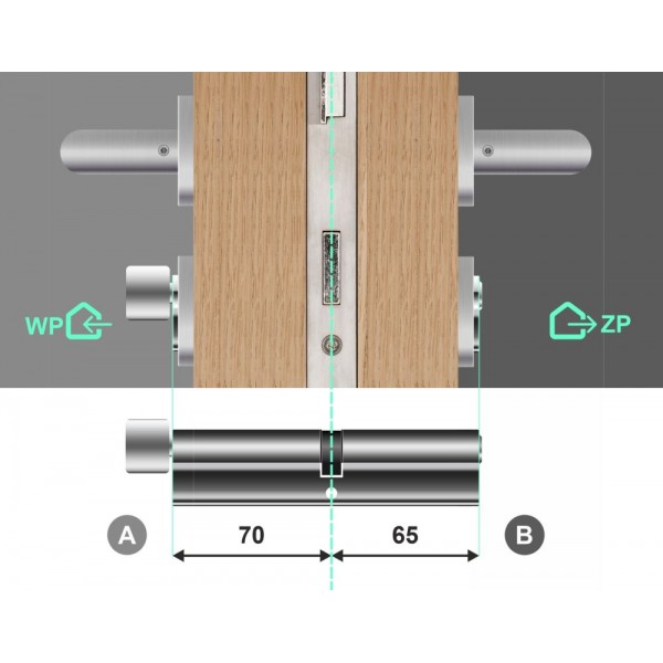 Wkładka bębenkowa z gałką 70G/65 LOB Comfort NG System Master Key