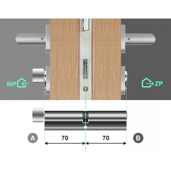 Wkładka bębenkowa z gałką 70G/70 LOB Comfort NG System Master Key