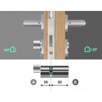 Wkładka bębenkowa z gałką 30G/50 LOB Comfort Plus NG System Master Key