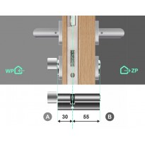 Wkładka bębenkowa z gałką 30G/55 LOB Comfort Plus NG System Master Key