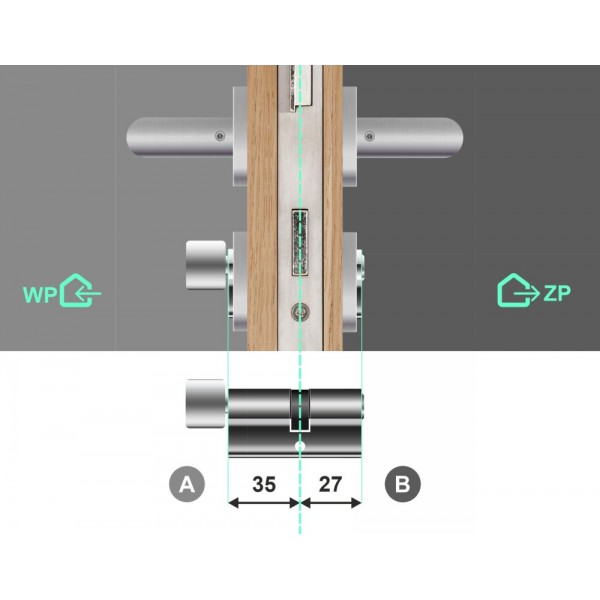 Wkładka bębenkowa z gałką 35G/27 LOB Comfort Plus NG System Master Key