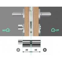 Wkładka bębenkowa z gałką 40G/45 LOB Comfort Plus NG System Master Key