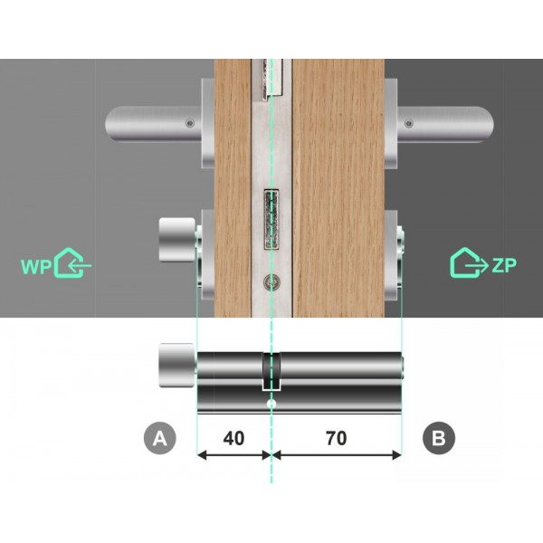 Wkładka bębenkowa z gałką 40G/70 LOB Comfort Plus NG System Master Key