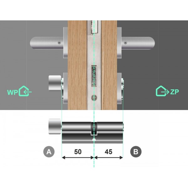 Wkładka bębenkowa z gałką 50G/45 LOB Comfort Plus NG System Master Key
