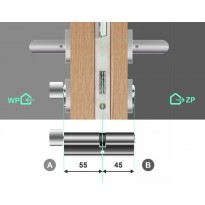 Wkładka bębenkowa z gałką 55G/45 LOB Comfort Plus NG System Master Key