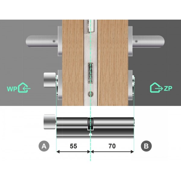 Wkładka bębenkowa z gałką 55G/70 LOB Comfort Plus NG System Master Key