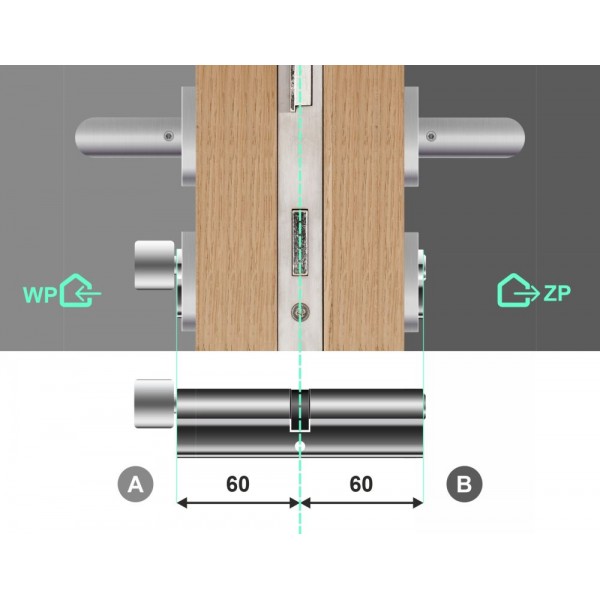 Wkładka bębenkowa z gałką 60G/60 LOB Comfort Plus NG System Master Key