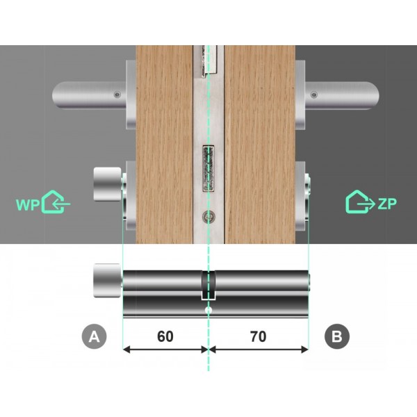 Wkładka bębenkowa z gałką 60G/70 LOB Comfort Plus NG System Master Key