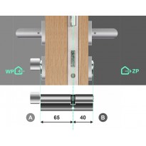 Wkładka bębenkowa z gałką 65G/40 LOB Comfort Plus NG System Master Key