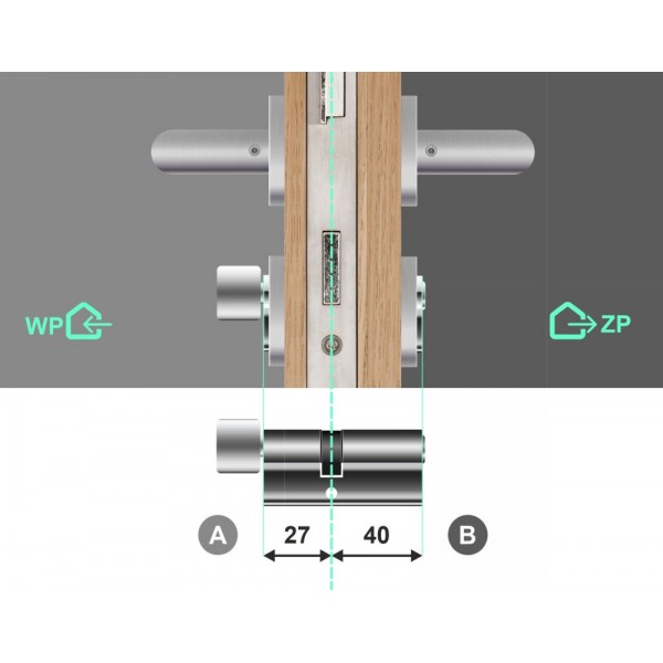 Wkładka bębenkowa z gałką 27G/40 LOB Comfort Plus NG System Master Key