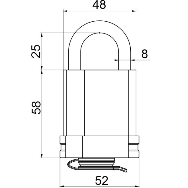 Kłódka 50 ASSA ABLOY Comfort NG System Master Key, z osłoną, pałąk 25 mm