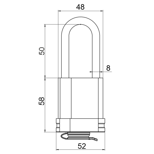 Kłódka 50 ASSA ABLOY Comfort NG System Master Key, z osłoną, pałąk 50 mm
