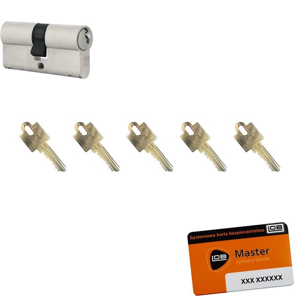 Wkładka do drzwi atest 50/50 Lob + 5 kluczy