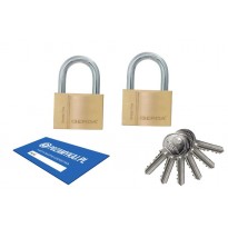 2 szt kłódki 50 jeden klucz GERDA Smart System