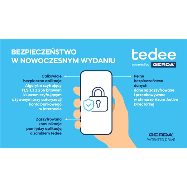 Zamek elektroniczny GERDA tedee GO (srebrny)