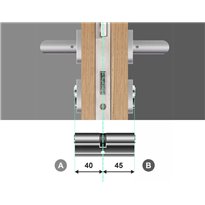 Wkładka bębenkowa dwustronna Gerda Velar 40/45 System Master Key