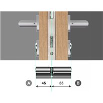 Wkładka bębenkowa dwustronna Gerda Velar 45/55 System Master Key