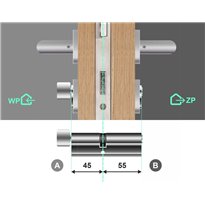 Wkładka bębenkowa z gałką Gerda Velar 45G/55 System Master Key