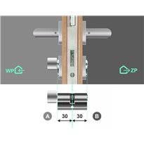 Wkładka bębenkowa z gałką Gerda Velar 30G/30 System Master Key
