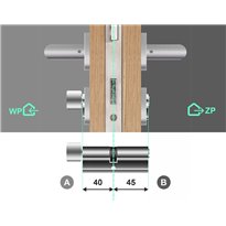 Wkładka bębenkowa z gałką i zębatką Gerda Velar 40G/45 System Master Key