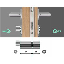 Wkładka bębenkowa z gałką i zębatką Gerda Velar 55G/35 System Master Key